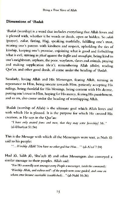 Al-Ubudiyyah: Being a True Slave of Allah Taha Publishers