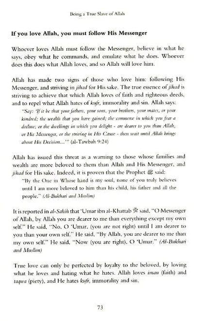 Al-Ubudiyyah: Being a True Slave of Allah Taha Publishers