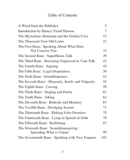 Al-Ghazali: The Banes of the Tongue for Young People & Their Parents – Book 24