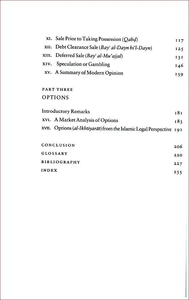 Islamic Commercial Law : An Analysis of Futures and Options