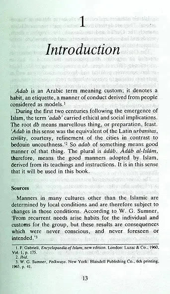 Adab In English Morals and Manners in Islam: A Guide to Islamic Adab Published by ...