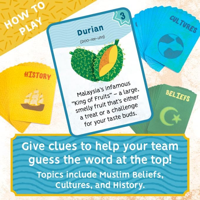 The Muslim Party Game - Team Up Think Fast: A High-Energy Game of Clues and Culture (Limited Edition)