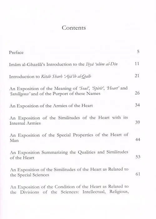 On The Elucidation of The Marvels of The Heart