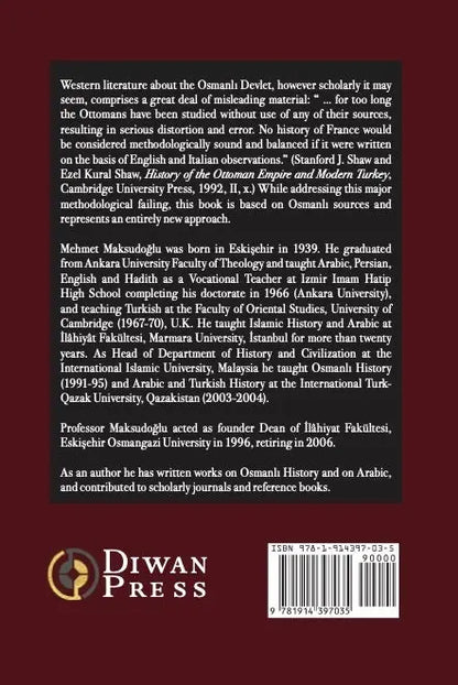Osmanlı History and Institutions Diwan Press