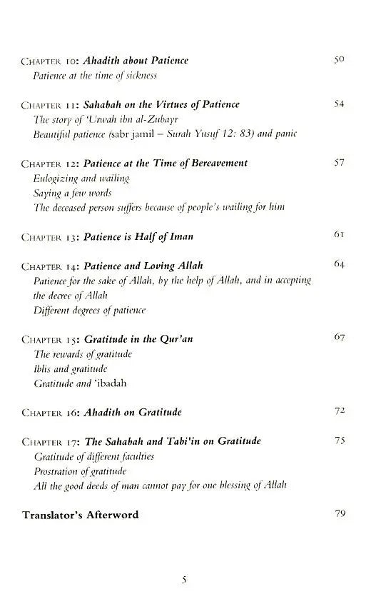 Patience and Gratitude Taha Publishers