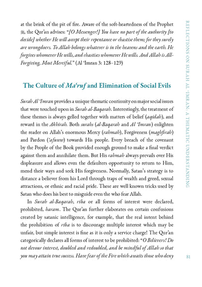 Reflections on Surah Al Imran: A Thematic Understanding