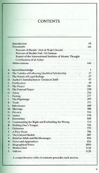 Reliance of the Traveler : A Classic Manual of Islamic Sacred Law Amana Publications