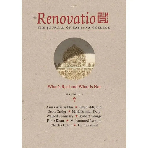 Renovatio: A Journal of Zaytuna College Spring 2017 Vol 1 No 1 book cover