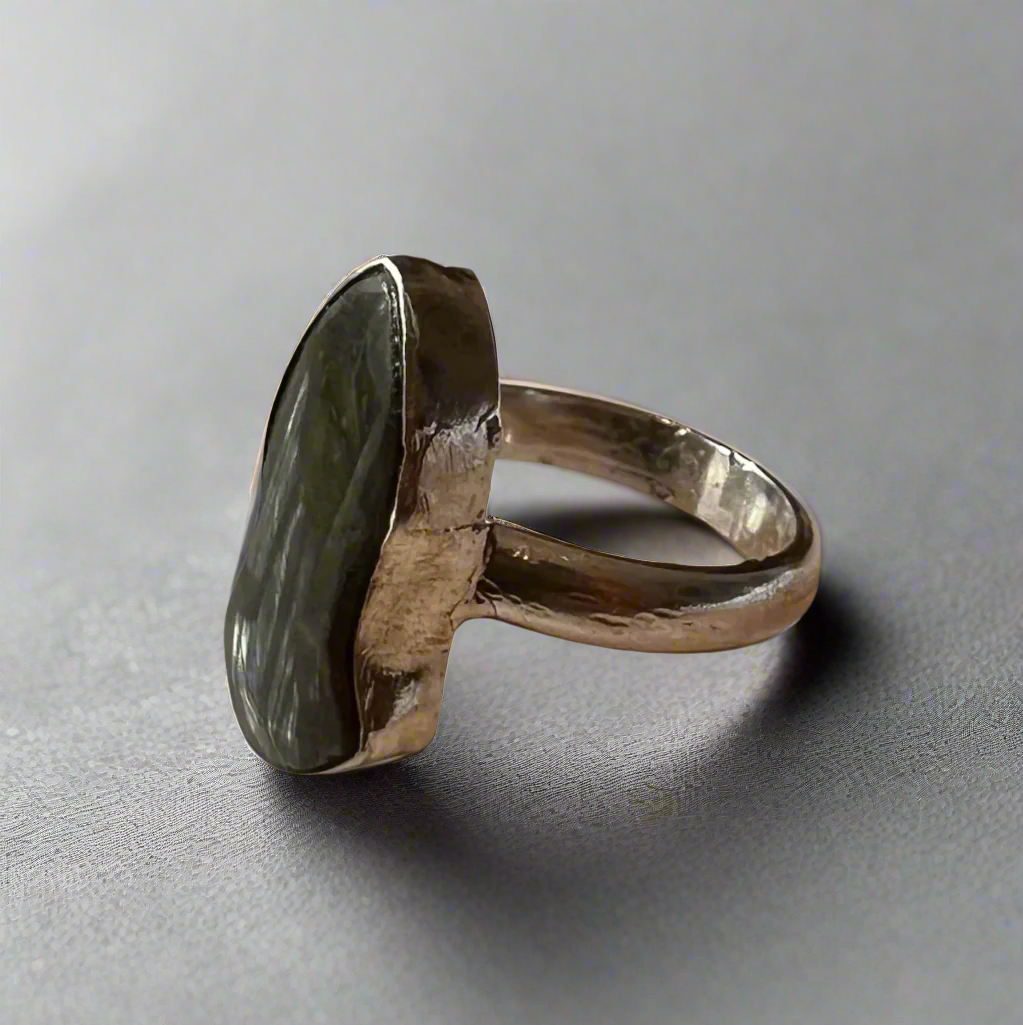 Green Aqeeq Sandala Ring