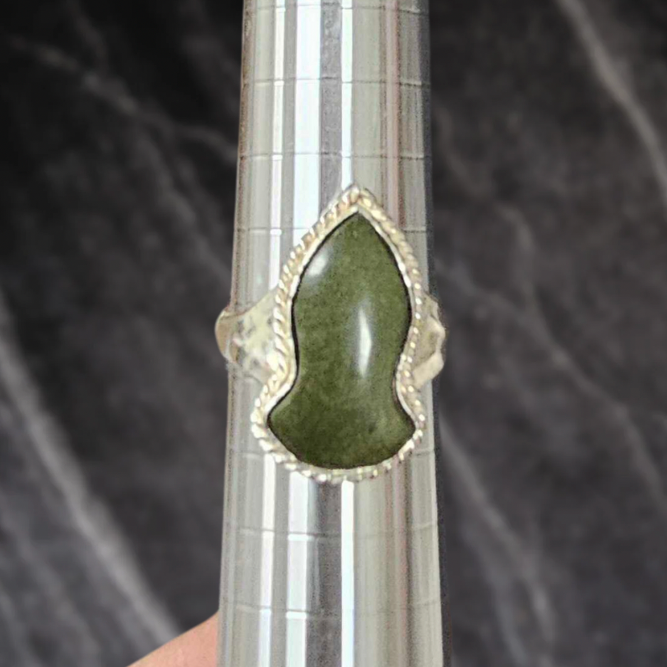 Moss Aqeeq Sandala Ring