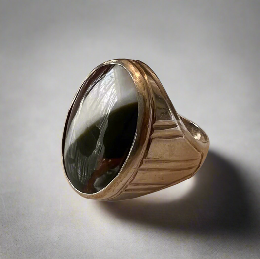 Neopolitan Aqeeq Khatam Ring