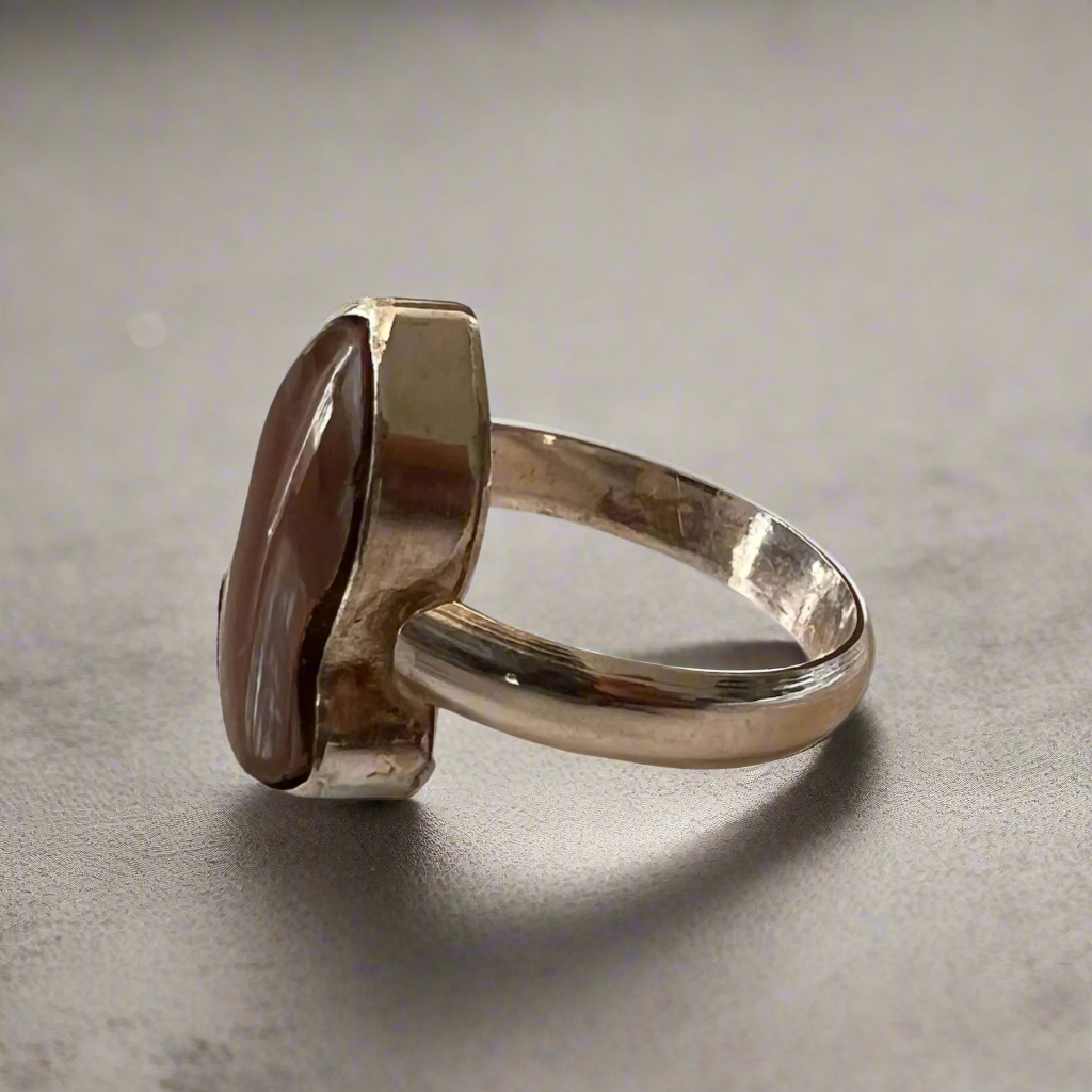 Mahogany Aqeeq Sandala Ring