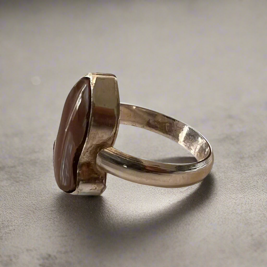 Mahogany Aqeeq Sandala Ring