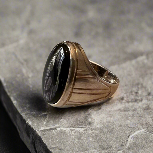Black Aqeeq Khatam Ring