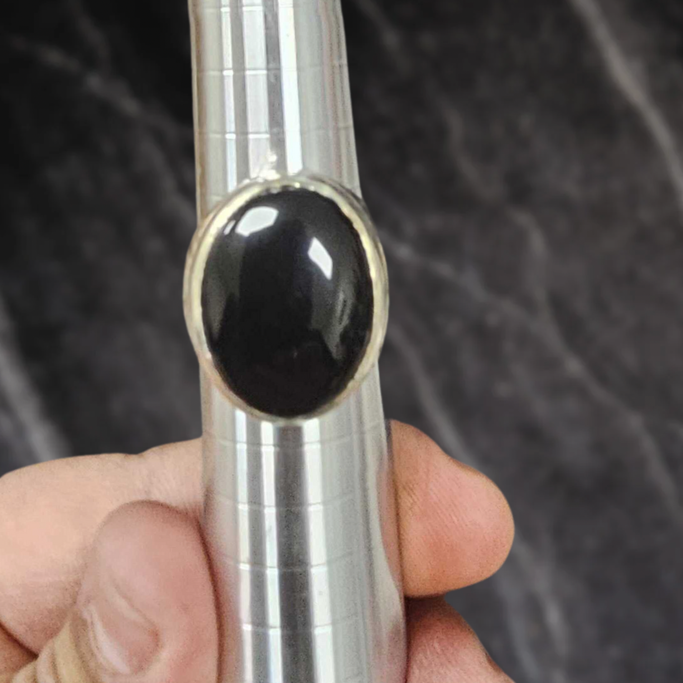 Black Aqeeq Khatam Ring