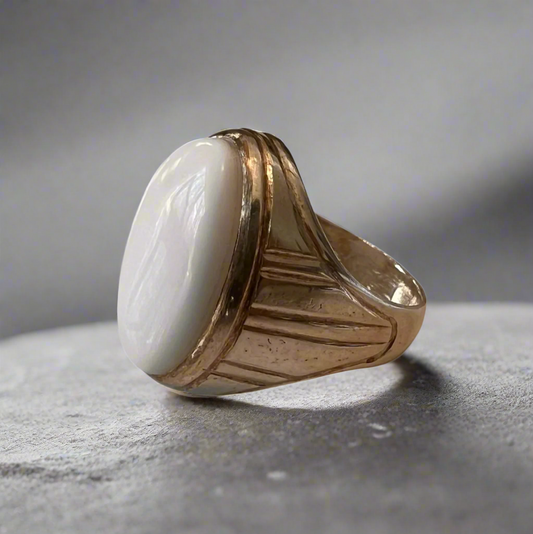 Whitestone Aqeeq Khatam Ring