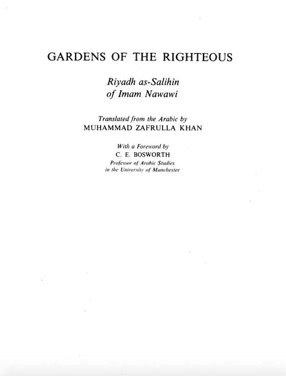 Riyad as-Salihin The Gardens Of The Righteous
