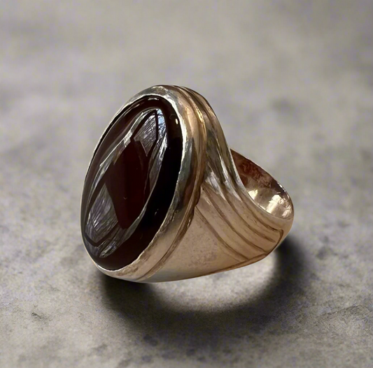 Rosewood Aqeeq Khatam Ring