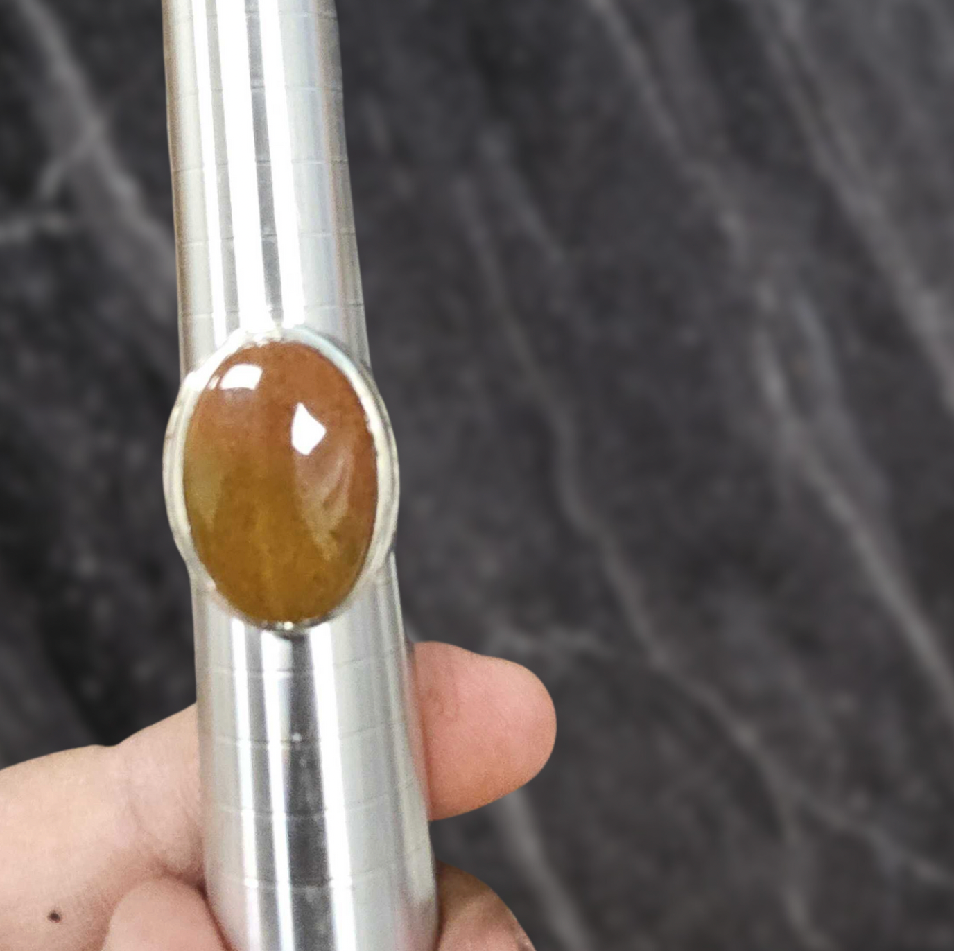 Sugarcane Aqeeq Khatam Ring