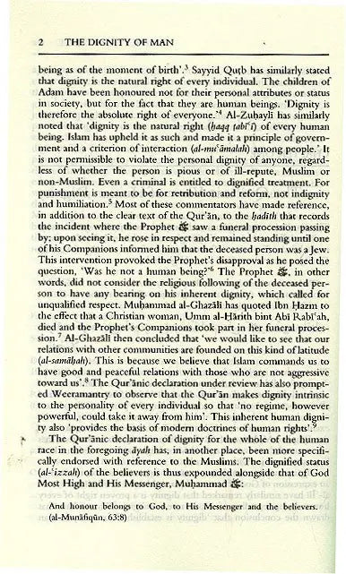 The Dignity of Man Islamic Texts Society