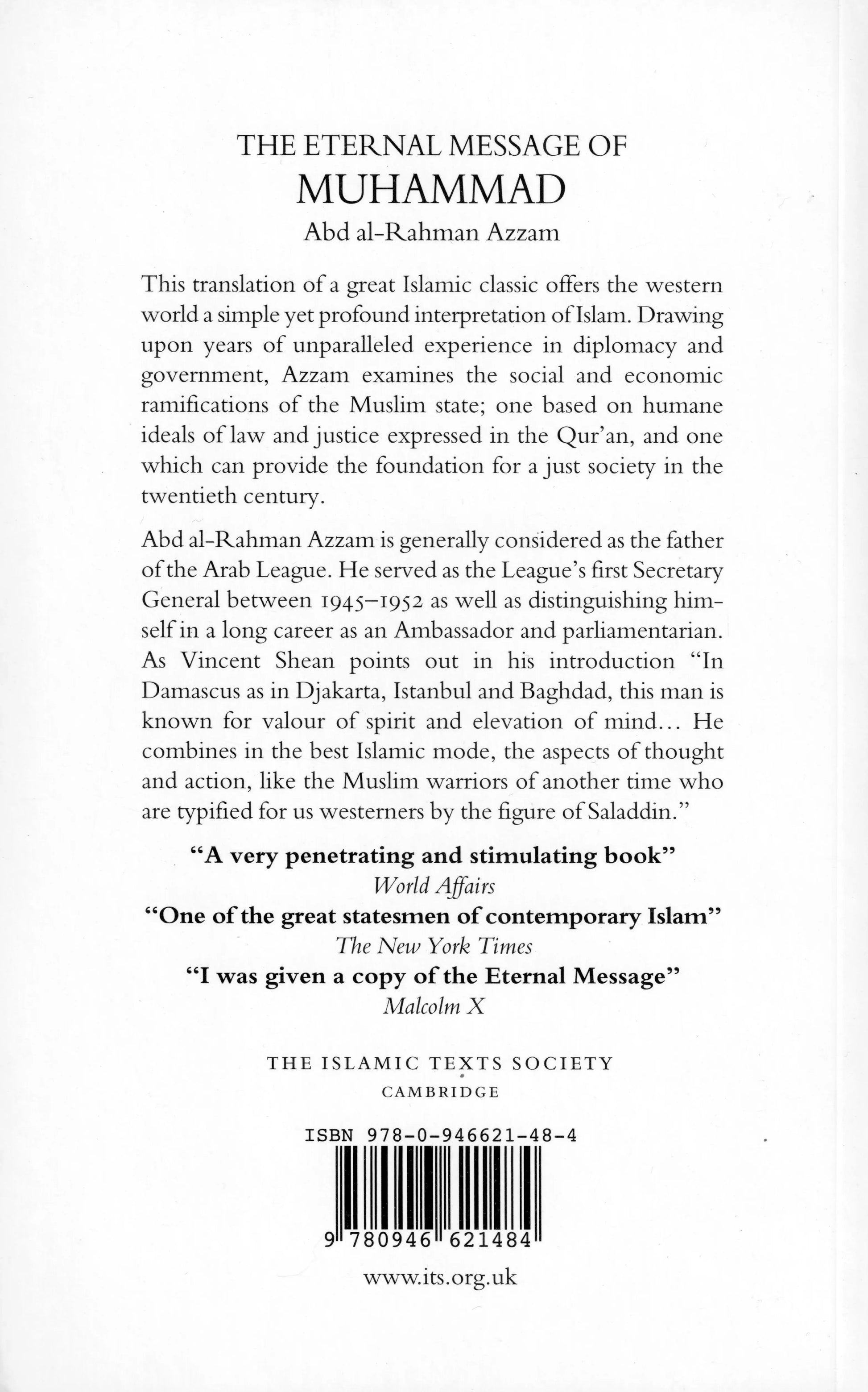 The Eternal Message of Muhammad Islamic Texts Society