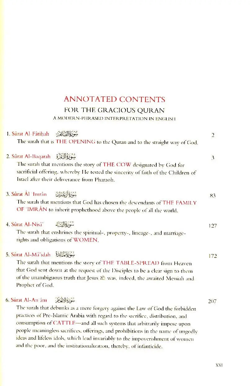 The Gracious Qur'an: A Modern Phrased Interpretation in Arabic-English Universal Knowledge Institute