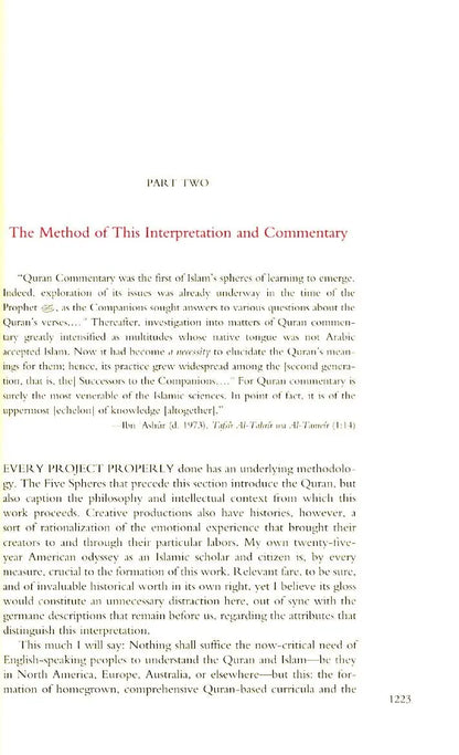 The Gracious Qur'an: A Modern Phrased Interpretation in Arabic-English Universal Knowledge Institute