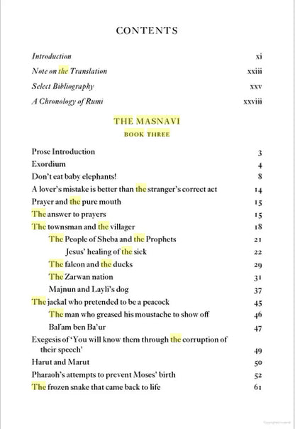 The Masnavi, Book Three