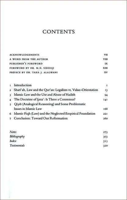 Toward Our Reformation: From Legalism to Value-Oriented Islamic Law and Jurisprudence