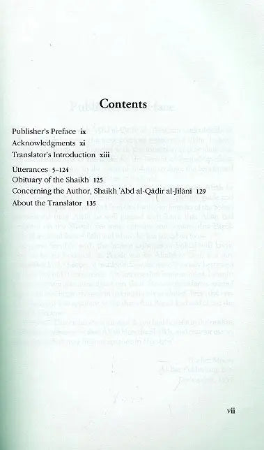 Utterances of Shaikh 'Abd al-Qadir (Malfuzat) Al-Baz Publishing