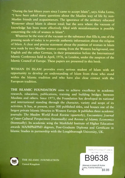 Woman in Islam (B Aisha Lemu, Fatima Heeren) Kube Publishing