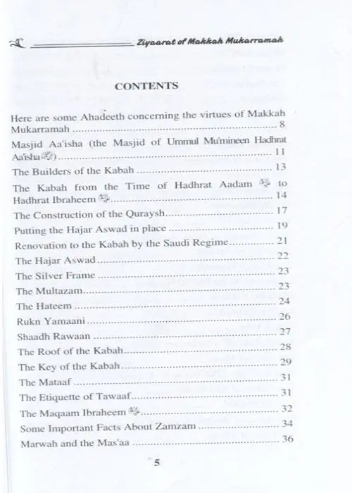 Ziyaarat of Makkah Mukarramah