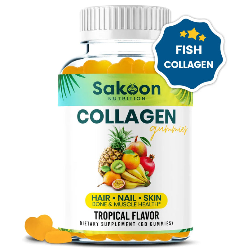 Halal Marine Collagen Gummies for Anti-Aging, Hair, Skin & Nails
