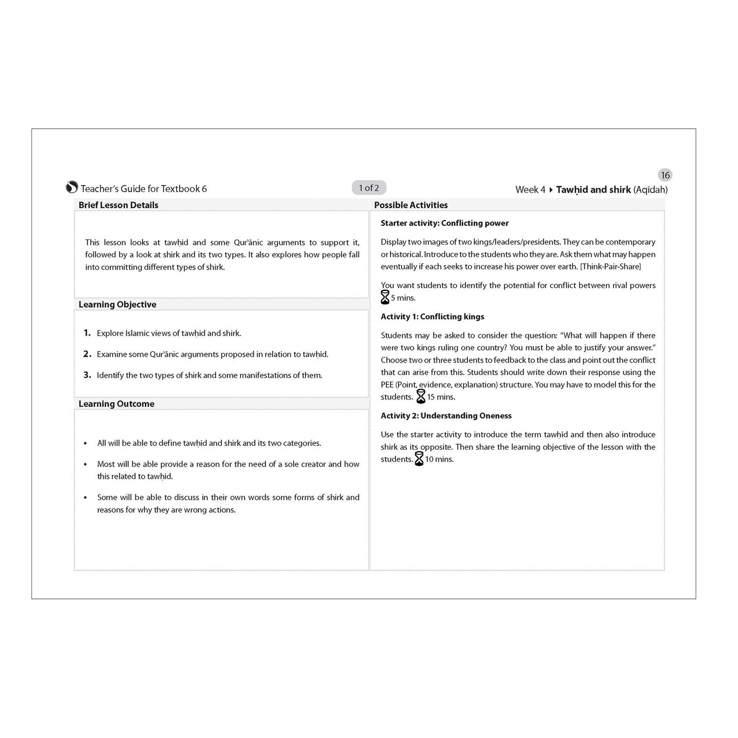 Safar Teacher's Guide for Islamic Studies: Level 6