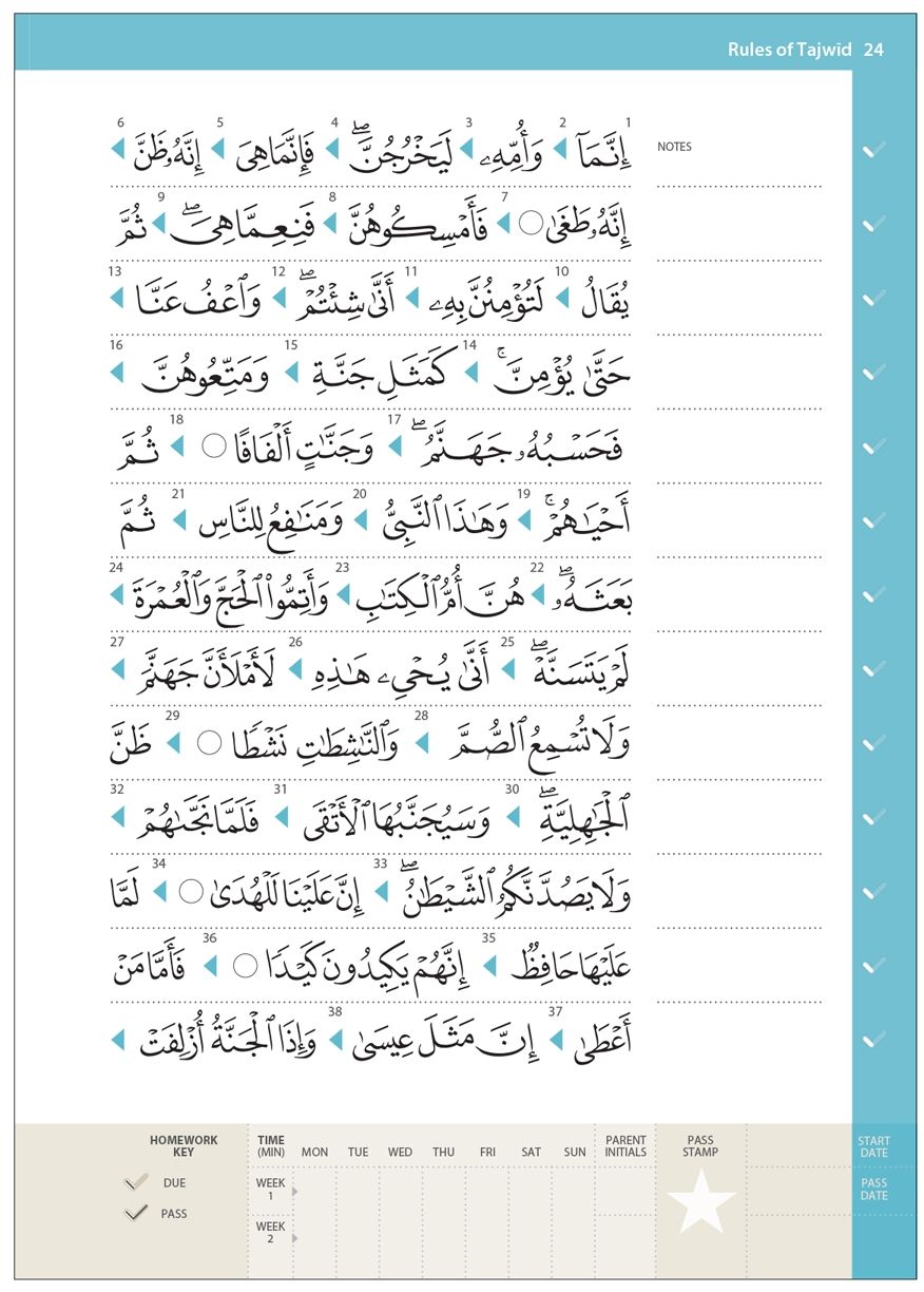 Rules of Tajwid (Madinah Script) – Safar Learn to Read Series