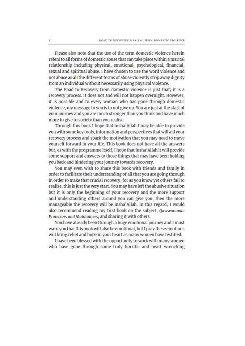 Road to Recovery Healing from Domestic Violence